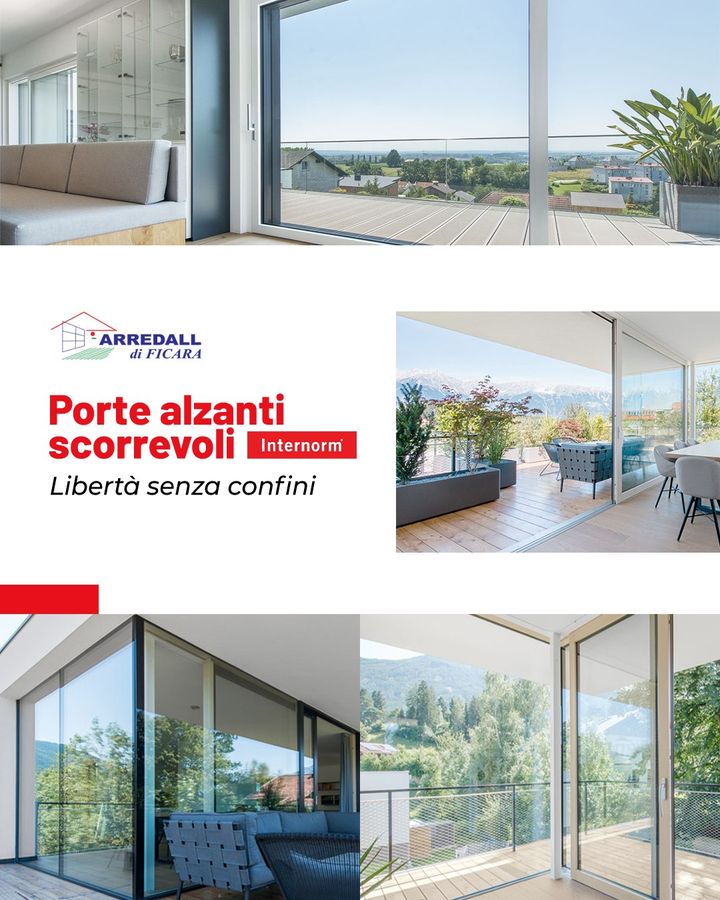 Porte #alzanti #scorrevoli #INTERNORM 😍💯
La moderna architettura del vetro crea