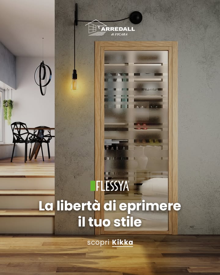 La leggerezza del vetro, il calore del legno
Con Kikka di