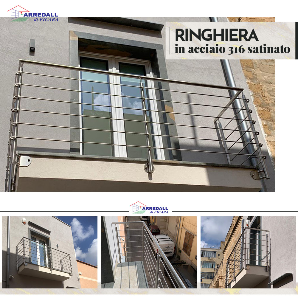 Ringhiere e parapetto in acciaio inox per il tuo balcone  Arredall Infissi  - Porte, serramenti, persiane a Xitta (Trapani)